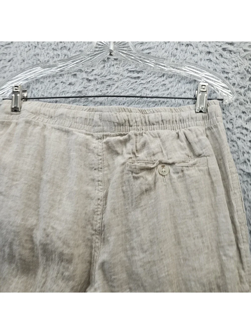 Panama Jack Linen Pants Men Small Beige Drawstring (Fits 31-32x28)